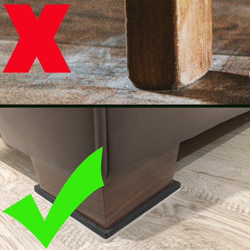 4in.Square 16 Pack Felt Sliders for Hard Surfaces-Felt Furniture Sliders - Heavy Duty Sliders - Reusable Hardwood Floor Sliders -Furniture Moving Sliders-Sofa Sliders Gliders Glides Movers