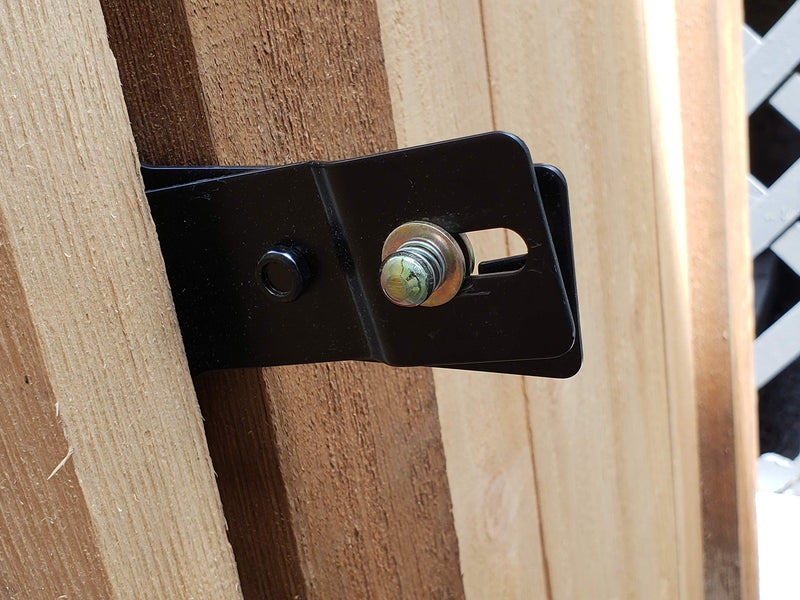 Automatic Lockable Post Mount Latch for Wood Gates and Doors Black