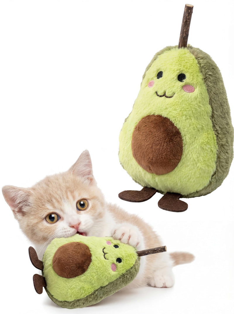 Durable and lnteractive Cat Teething Stick Toys: Chewing Stick, Grinding Teeth Rod, and chewable Cat Doll for Your Pet's Entertainment (Avocado Green) Avocado Green