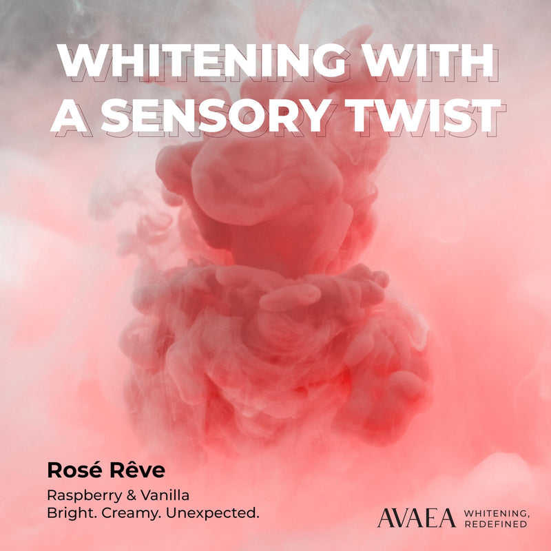 Dr. White’s AVAEA™ Rose Rêve Teeth Whitening Pen | 0.09 Fl Oz Pap+ Precision Whitening Serum | Peroxide-Free Whitening Treatment | Raspberry + Vanilla