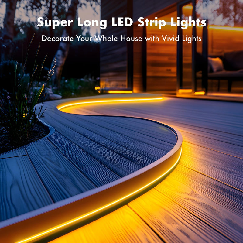Neon Rope Lights, 20FT RGB Led Strip Lights, Waterproof IP67, DIY Design, Music Sync, 44 Keys Remote Control, Multiple Modes,for Living Room, Bedroom, Holiday Decoration 19.68FT