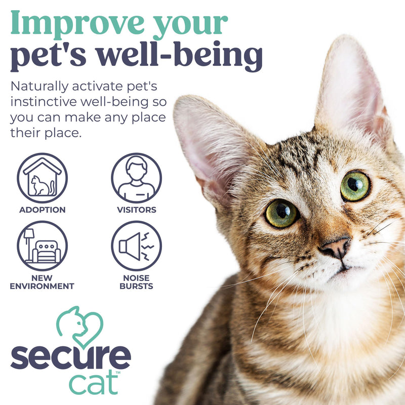 SIGNS SecureCat Pheromone Home Stick Diffuser Refill, Provides 30 More Days of Natural Support for an Environment of Calm and Well-Being, Helping Relieve Any Feeling of Anxiety and Stress Cat