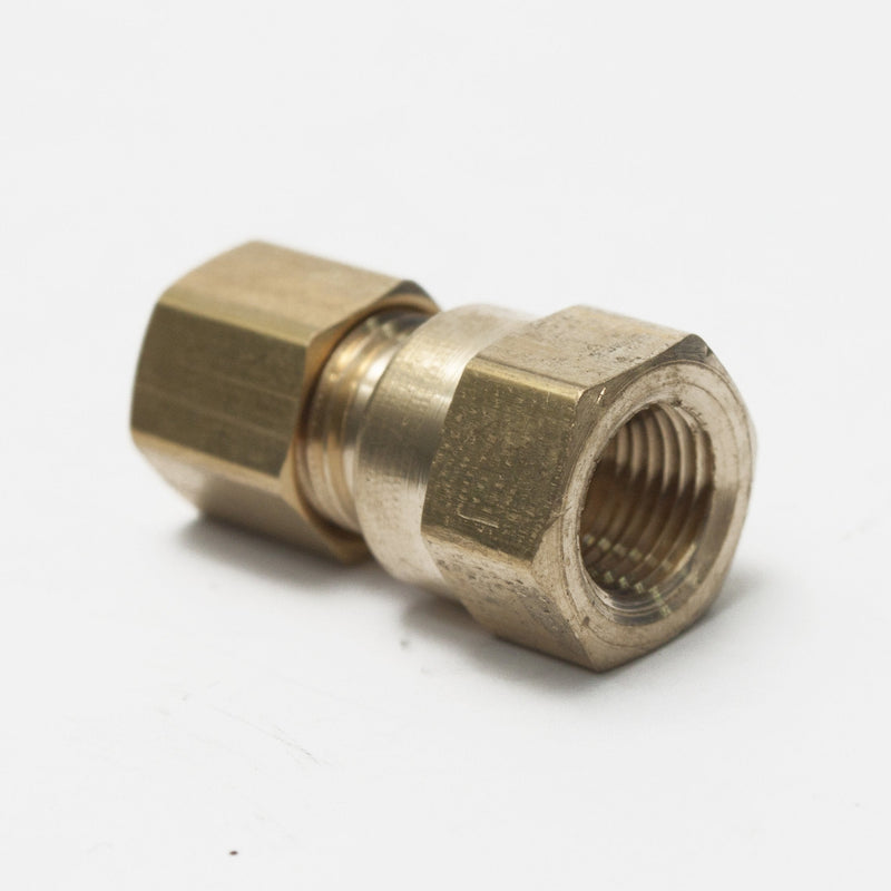 LTWFITTING Brass 1/4 OD x 1/8 Female NPT Compression Connector Fitting(Pack of 25) 1/4" OD x 1/8" Female NPT