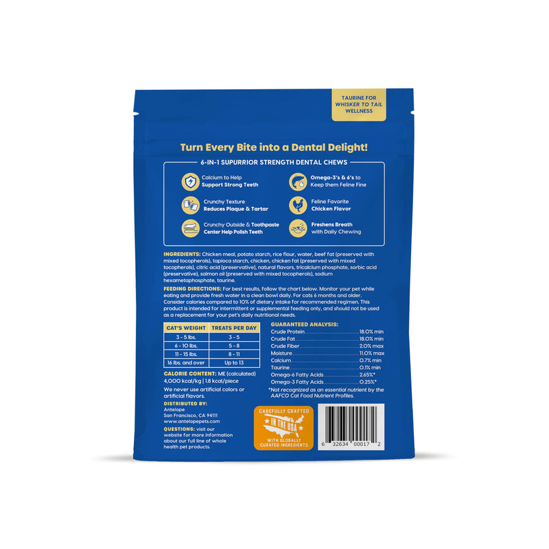 Ark Naturals, Kiss Me-Ow Strengthening Chicken Dental Chews, 6 oz 6 Ounce (Pack of 1) - PawsPlanet Australia