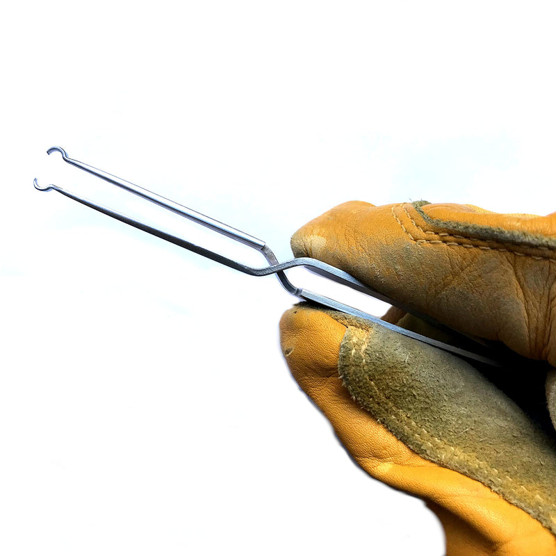 Lock Pinning Cross Locking Tweezers - Stainless Steel, for Locksmith Pinning & Rekeying Kit, Locksmith Tools, Metal Tweezers for Lock Pinning on a Pinning Mat for Locksmith