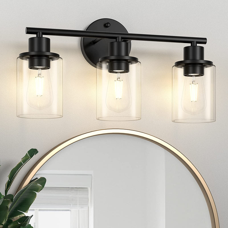 Licperron Clear Glass Replacement Shade 1 Pack, High Transmittance Cylinder Glass Lampshade Covers for Vanity lighting Fixtures Table Lamp Floor Lamp Chandelier Pendant Light
