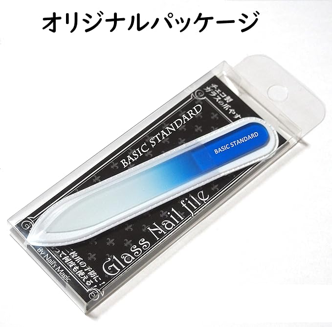 Nail File Czech Craftsman Finished Glass Nail File 3.5 inches (90 mm) Double-Sided Type (Transparent Soft Case Included) Pink - NewNest Australia
