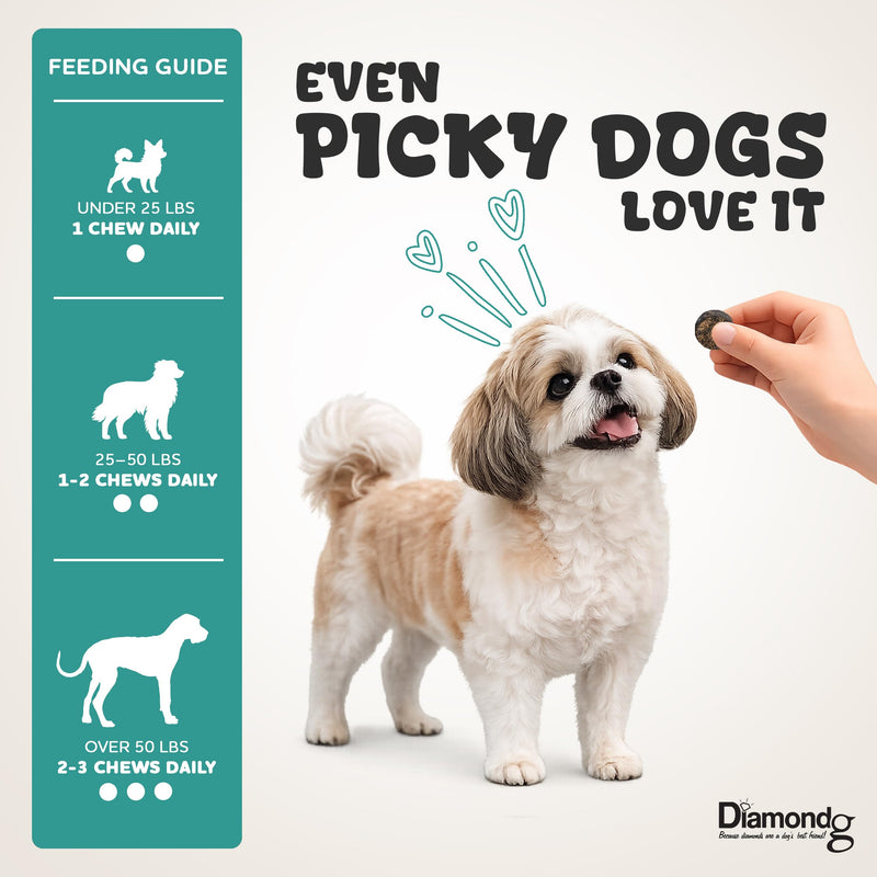 Diamondg Joint & Hip Supplement for Dogs for Large and Small Breed, 60ct – Dog Soft Chews with Glucosamine, Chondroitin, MSM, and Egg Shell Membrane to Support Mobility and Joint Health