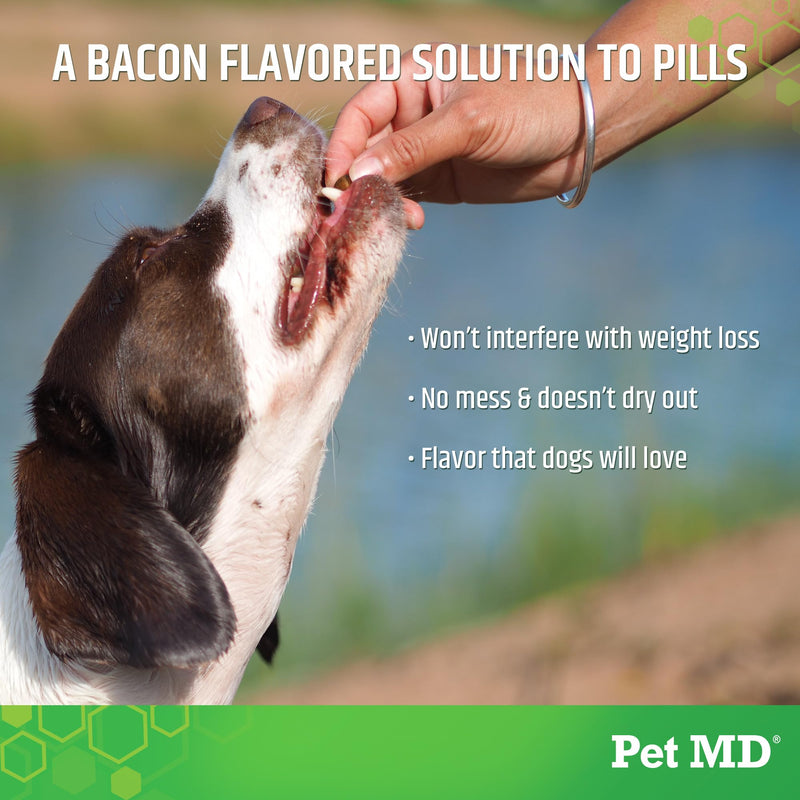 Pet MD Wrap A Pill Bacon Flavor Pill Paste for Dogs - Create a Pocket to Hide Pills and Medication - 59 Servings 4.2 Ounce (Pack of 1)