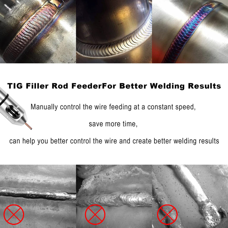 TIG Pen Finger Feeder Welding Rod Holder, Welding Wire Pencil Filler TIG-Pen Welding Feed Stick Holder Weld Filler Metal Tool 1.0-3.2mm (1/32''-1/8'')
