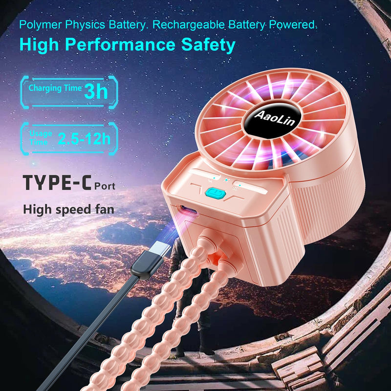 2 Pack Multifunctional Portable Stroller Fan 4 Speed 6600rpm High Speed Usb Rechargeable Personal Mini Handheld Fan Extended Tripod For Desktop Winding Kids Bed Treadmill Bike Golf Cart Outdoor Travel Pink-2p