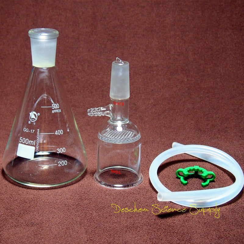 500ml,24/40,Suction Filtration Device,47mm Pore Buchner Funnel & Glass Flask