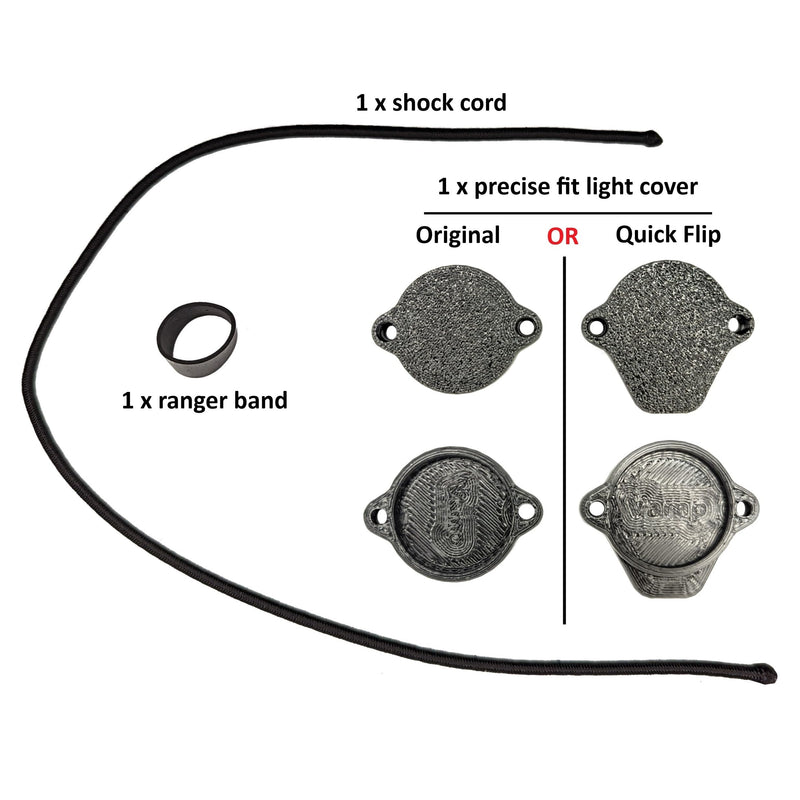 Light/Lens Cover for Weapon Mounted Flashlights (Pro Tac HLX/HLX Pro, Black - Quick Flip) Pro Tac HLX/HLX Pro