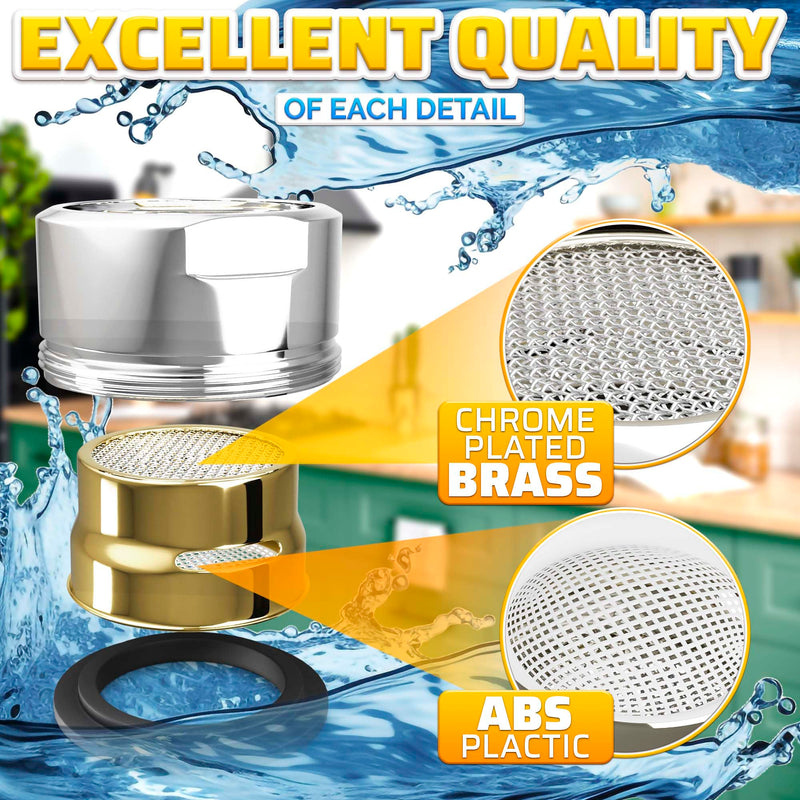 4Pcs Bathroom Faucet Aerator Replacement - 15"/16" 24mm Kitchen Sink Faucet Aerator Bathroom Sink Faucet Attachment High Flow Faucet Aerator for Sink - Faucet Sprayer Attachment Sink Faucet Aerators 4 PCS Faucet Aerators