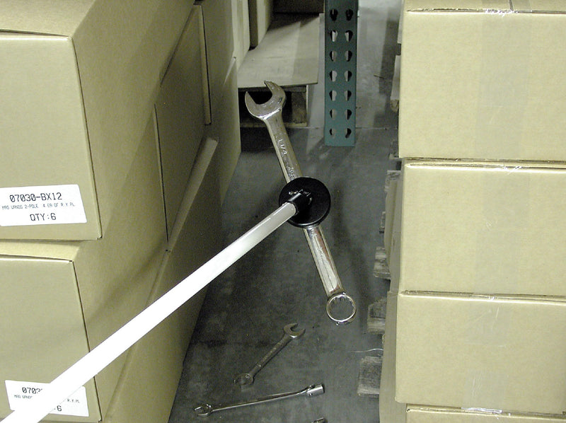 Magnetic Pick-Up Tool Attachment, 3.20" Diameter, 0.440" Thick Magnet Assembly with Acme-Threaded Attachment for Standard Broom Handle, 65 Pounds Pull, 1 Each