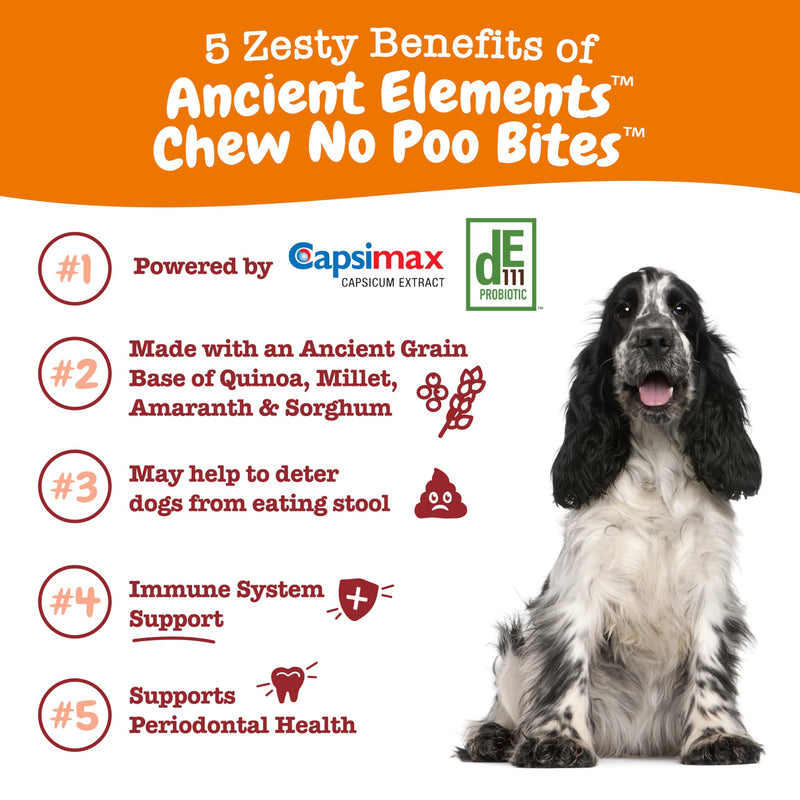 Zesty Paws Chew No Poo Bites for Dogs - Stool Eating Deterrent Soft Chews for Dogs - Gut, Periodontal & Immune System Support - Premium DE111 Bacillus subtilis Probiotic - AE Bison - 90 Count 90 Count (Pack of 1) - PawsPlanet Australia