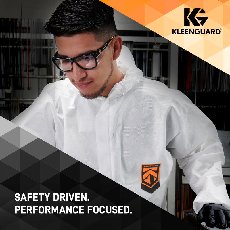 KLEENGUARD™ V30 Maverick™ Safety Glasses (56567), Clear Lenses with KleenVision™ Anti-Fog coating, Black Frame, Carrying Case, Eyewear for Men and Women Black Frame/Clear Lenses
