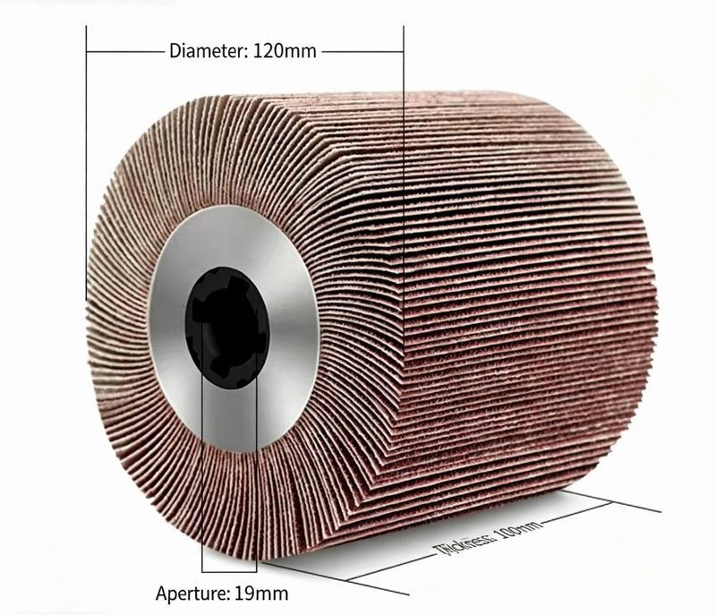 SIGNI Sandpaper Polishing burnishing Drawing Wheel Compatible with Burnishing Machine/Polisher/Sander 120x100mm (60 grit sandpaer) 60 grit sandpaer