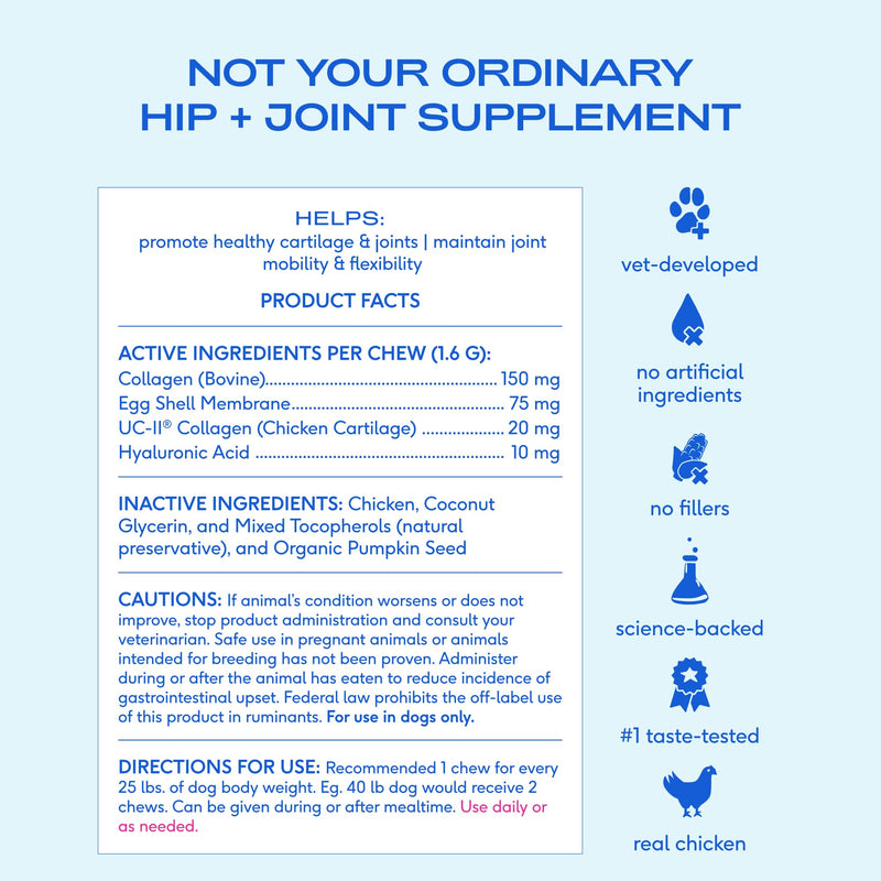 Native Pet Oral & Joint Health Bundle: Hip & Joint Supplement for Dogs - Helps Maintain Healthy Cartilage & Joint Flexibility & GutWell Clean Breath - Dog Breath Freshener - 60 Count