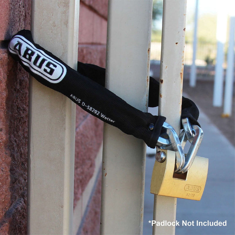 ABUS Hardened Steel 6KS 2 Foot x 1/4" Thick Square Security Chain for Bikes, Containers, Trailers, ATV's, Motorcycles and Personal/Industrial Property 2'