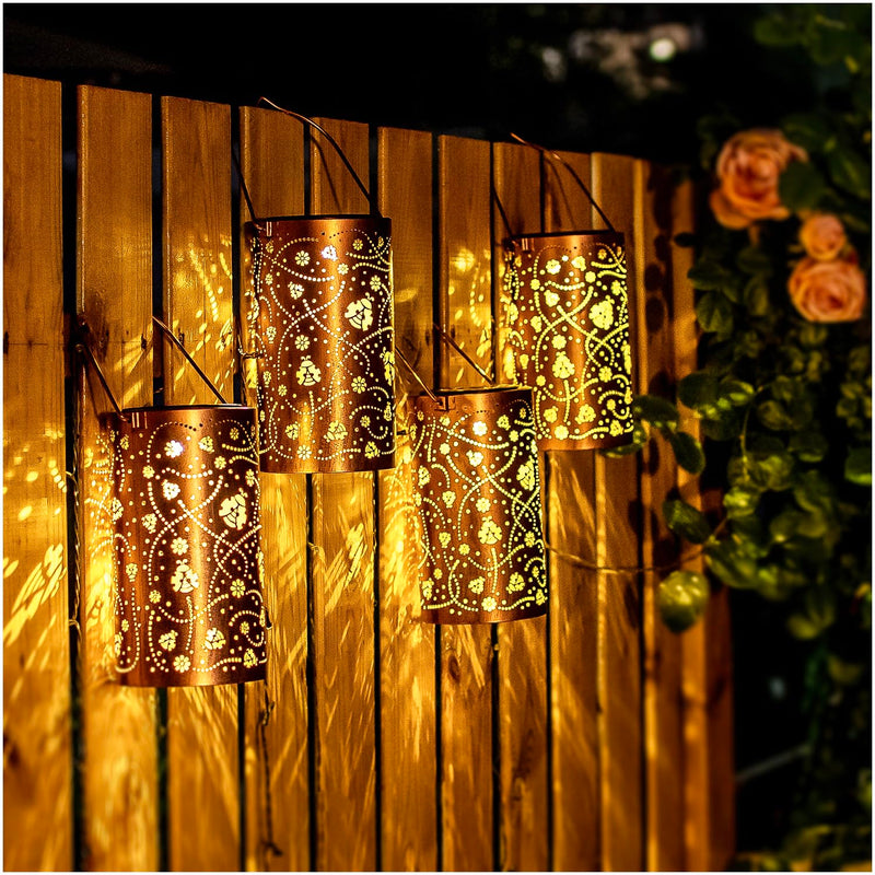 Ladybug Solar Lanterns Outdoor Waterproof Hanging Solar Lights Ladybug Gifts for Women Men Metal Decorative LED Ladybug Lanterns for Garden Decor,Yard,Patio,Lawn,Tabletop,Pathway,Landscape