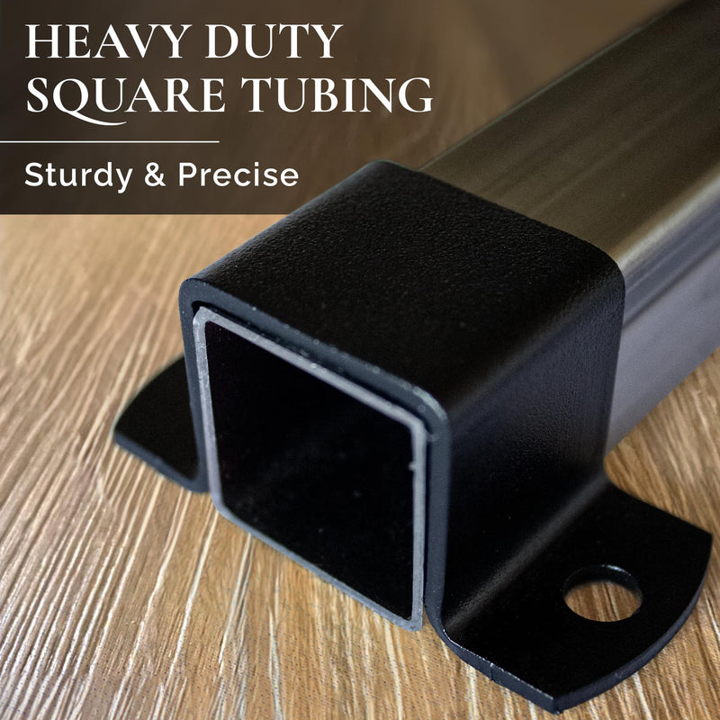 2x2" Square Tube Strap Clamp, Powder Coated Black, bracket clamp U-type - 4-Pack 2"x2"