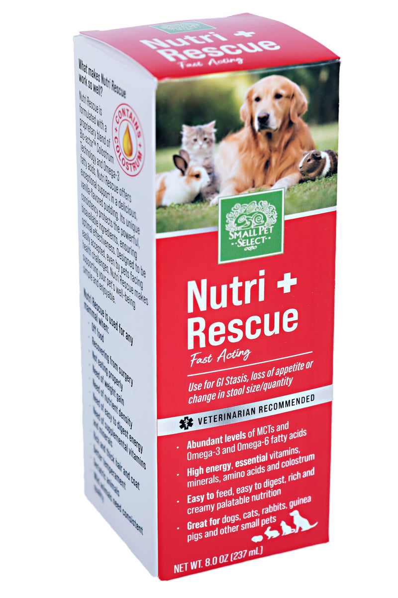 Small Pet Select Nutri-Rescue (Fast Nutrition to Keep GI Tract Moving) (8 OZ Liquid) 8 oz Liquid - PawsPlanet Australia