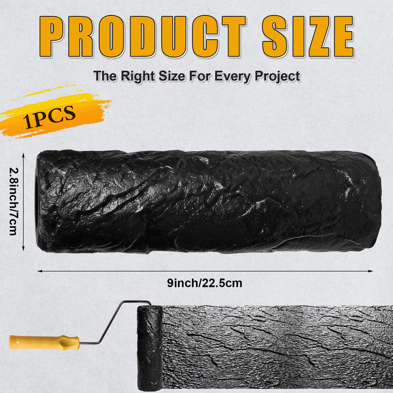 Ceenna Concrete Stamps Rollers Cover Stone Texture Roller Textured Paint Roller Cover for Patios Driveways Wall Walkways Concrete Flatwork Vertical Surface Countertop Overlay