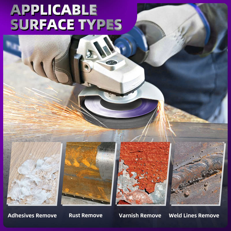 10 Pack Strip Discs 4 inch Quick Stripping Wheel Paint Stripper for Angle Grinder Clean and Remove Paint Coating Rust Welds Oxidation for Metal and Wood (4" x 5/8") 4" x 5/8"