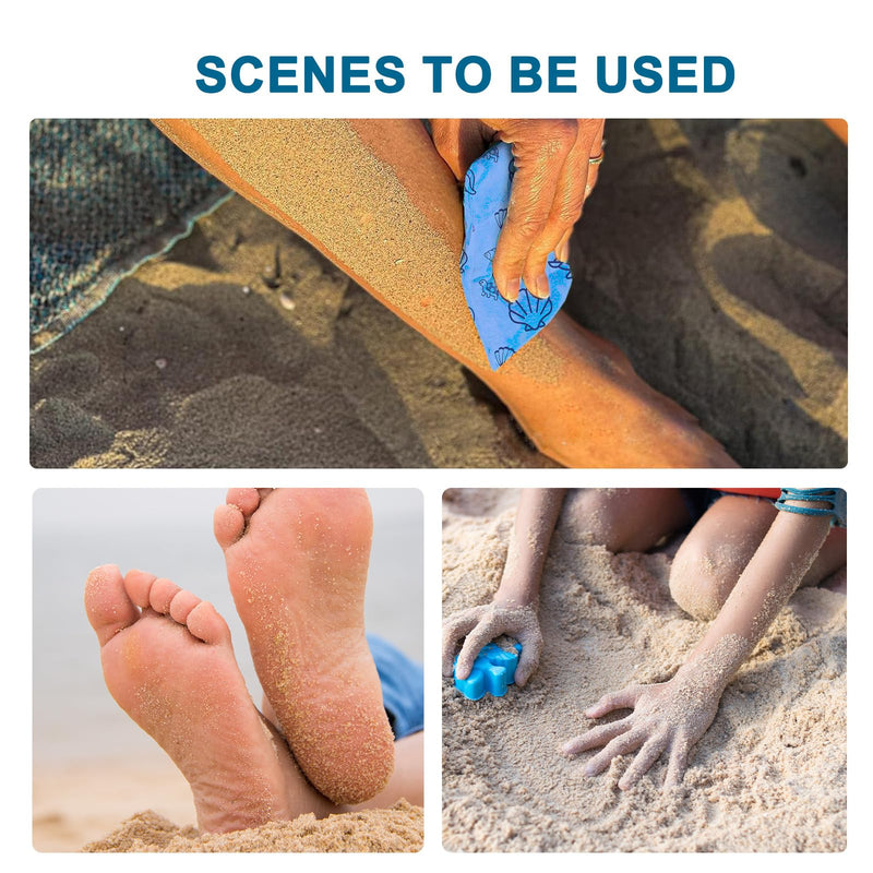 Beach Sand Removal Bag | Beach Sand Remover |Gentle, Skin-Friendly & Talc-Free | Natural Baby Powder Alternative | Safe & Effective Sand Cleaning | Essential Family Beach Accessory Turtle Pattern