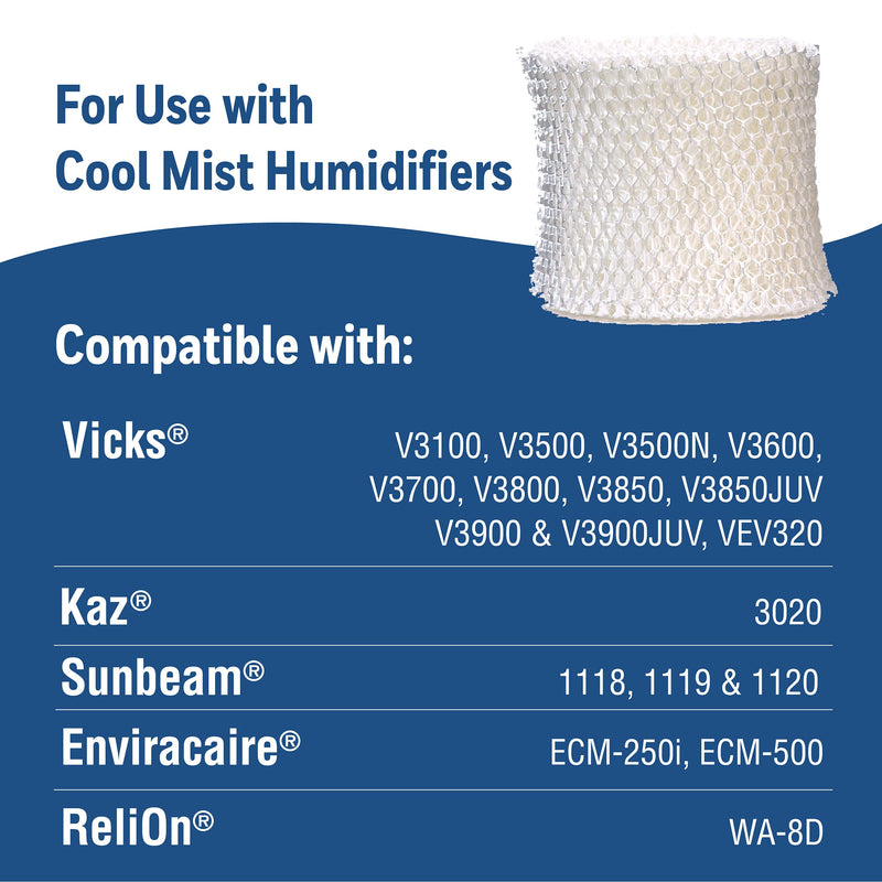 Protec Extended Life Humidifier Replacement Filter, 3 Pack 3 Count (Pack of 1)