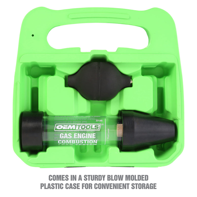 OEMTOOLS 37145 Combustion Leak Detector, Plastic and Rubber Tester for Engine Block Leaks, Automotive Blown Head Gasket Test, Block Test Kit