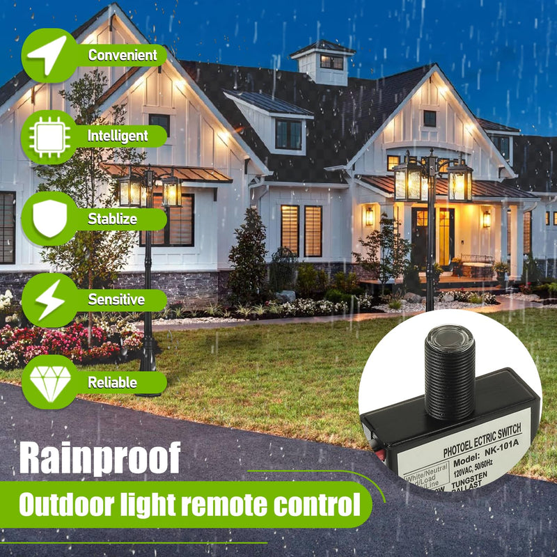 105V-130V AC Photocell Light Sensor Light Control Sensor Photoelectric Switch Dusk to Dawn Sensor with Automatic Illumination Detection Circuit for Outdoor Lighting Photoelectric Switch,1 Pack 1 Pack