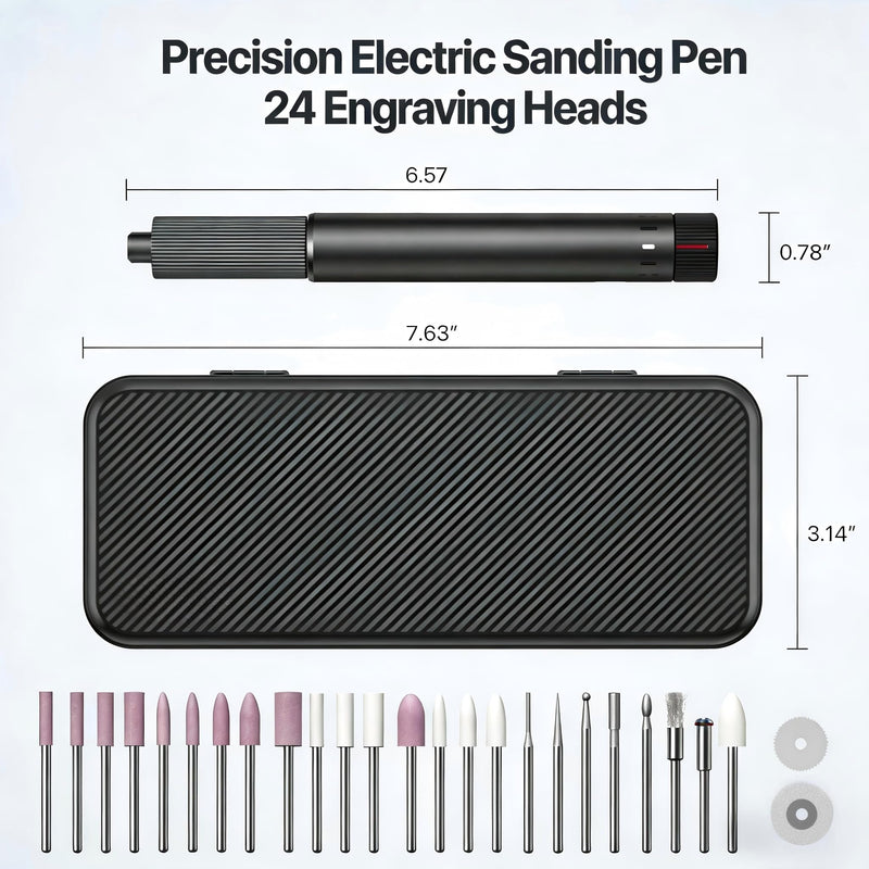 Electric Engraving Pen Set with Multiple Bits, USB Rechargeable Rotary Tool Kit with Storage Case