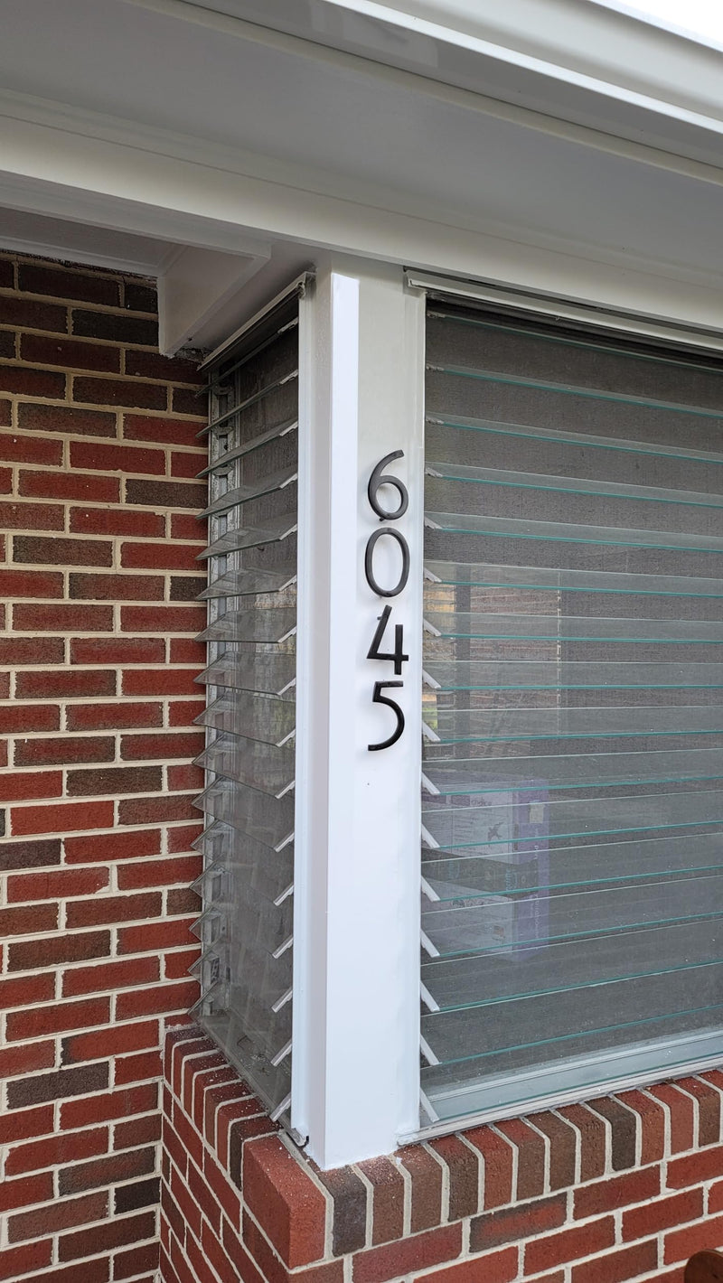 NACH Floating House Numbers, 4 inch Aluminum Black House Numbers for Outside - Number 0, Door Numbers with Mounting Hardware 4"