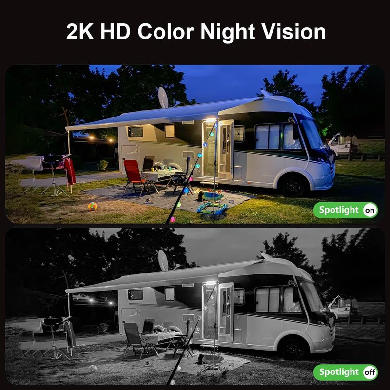 4G LTE Cellular Security Camera No Internet Needed, No WIFI Security Cameras Wireless Outdoor, Solar Camera With SIM Card, PIR Sensor, 360 PTZ, 2K HD Color Night Vision, 2-Way Talk, IP66 Waterproof 4G Solar Security Camera (Black)