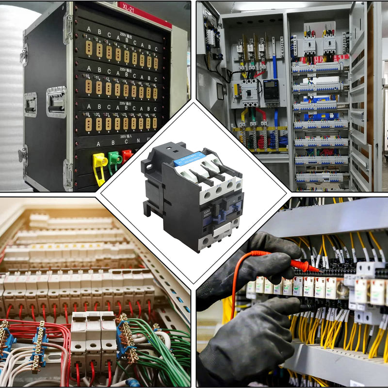 AC Contactor CJX2-3210 Coil 220V 32A 50/60Hz 3 Phase 1NO (Normally Open) Motor Contactor CJX2-3210, 220V