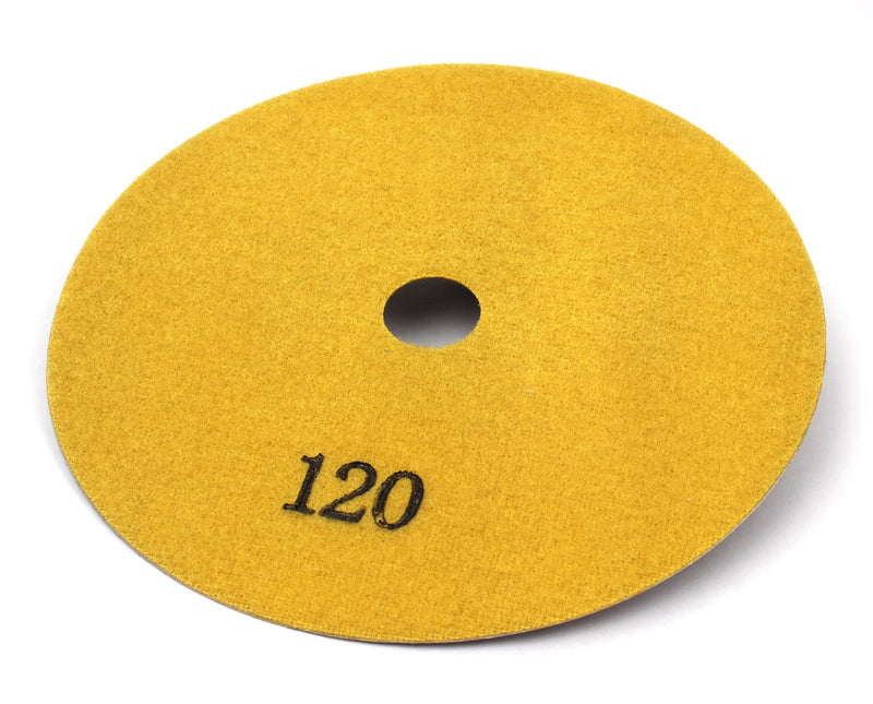 5" Electroplated Diamond Polishing Pads 120 Grit - Wet Dry Sanding Tile Stone Marble Granite Concrete Ceramics Glass Grit-120#