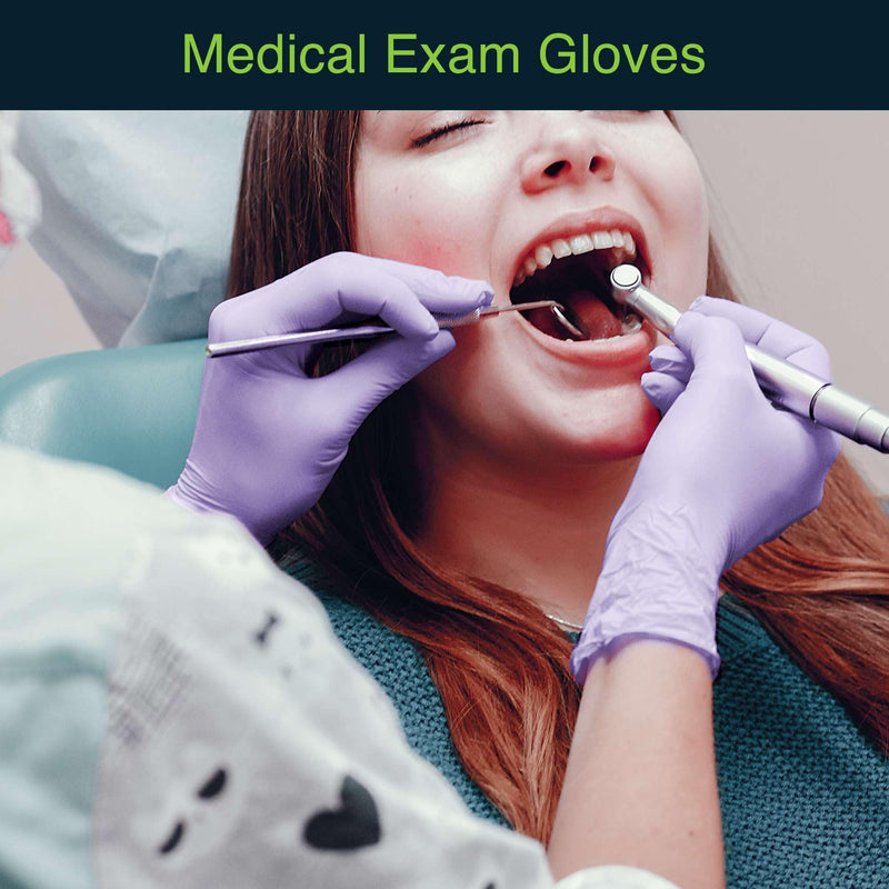 Lilac Nitrile Disposable Gloves - 100 Count - 3 Mil Nitrile Gloves Small - Powder and Latex Free Rubber Gloves - Surgical Medical Exam Gloves - Food Safe Cooking Gloves Lilac