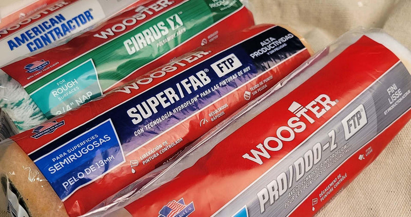 Wooster Brush R240 9 inch Super/Fab Roller Cover, 1/2 inch Nap, Pack of 12