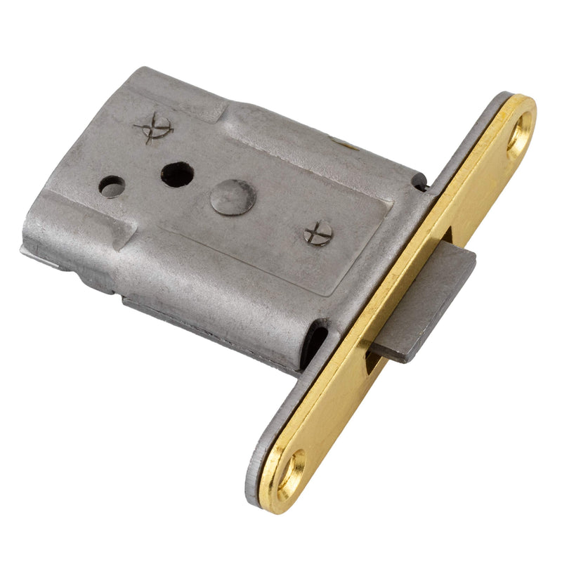 Full Mortise Lock with Plate and Skeleton Key for Right Hand Cabinet Door, Desk or Dresser Drawer - Antique Furniture Hardware | UA-035-L
