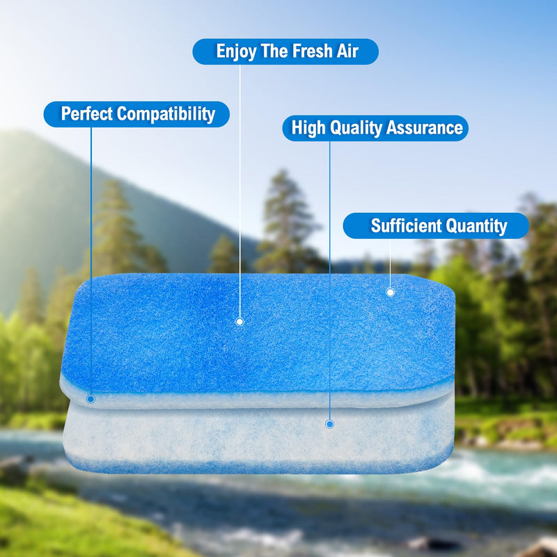 Ziliny 10 Pack RV AC Filters for Air Conditioner Vent 12.9 x 5.5 Inch Rounded Rectangle