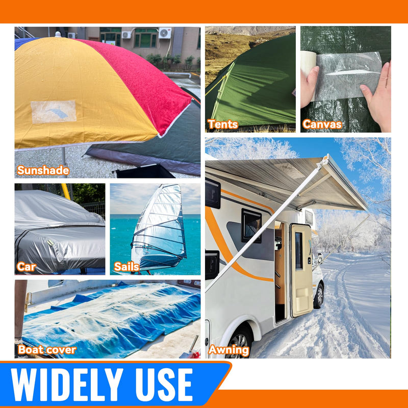 RV Awning Repair Tape for Tarp, Boat Covers Repair Tape,Tent, Sail Tape, Tear Repair Patch Kit, Waterproof, 5 Inch Wide 30FT Long, Reinforced Repair Tape 5 inch x 30 ft