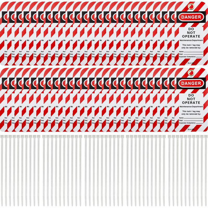 SAFBY Lockout Tagout Tags, 5.7"x2.9", OSHA Compliant, Loto Lock Out Tag Out (50 pcs) 50 pcs
