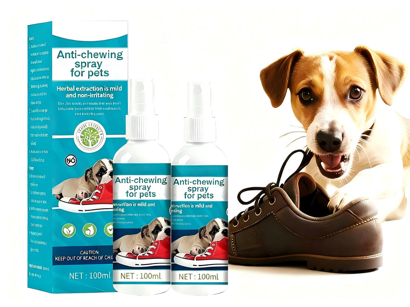 2 Pack Bitter Apple Spray for Dogs, No Chew Spray for Dogs, Natural Training Aid for Dogs & Puppies, Stop from Chewing and Biting on Furniture, Shoes, Plants, Indoor & Outdoor Use