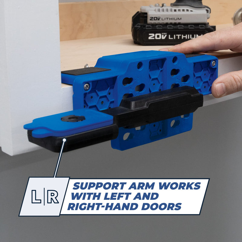 Kreg KHI-CDIJ Cabinet Door Mounting Jig - for Frameless or Face-Frame Cabinet Doors - Easily Adjustable - for Attaching Hinges - Holiday Home Improvement Gifts for Him