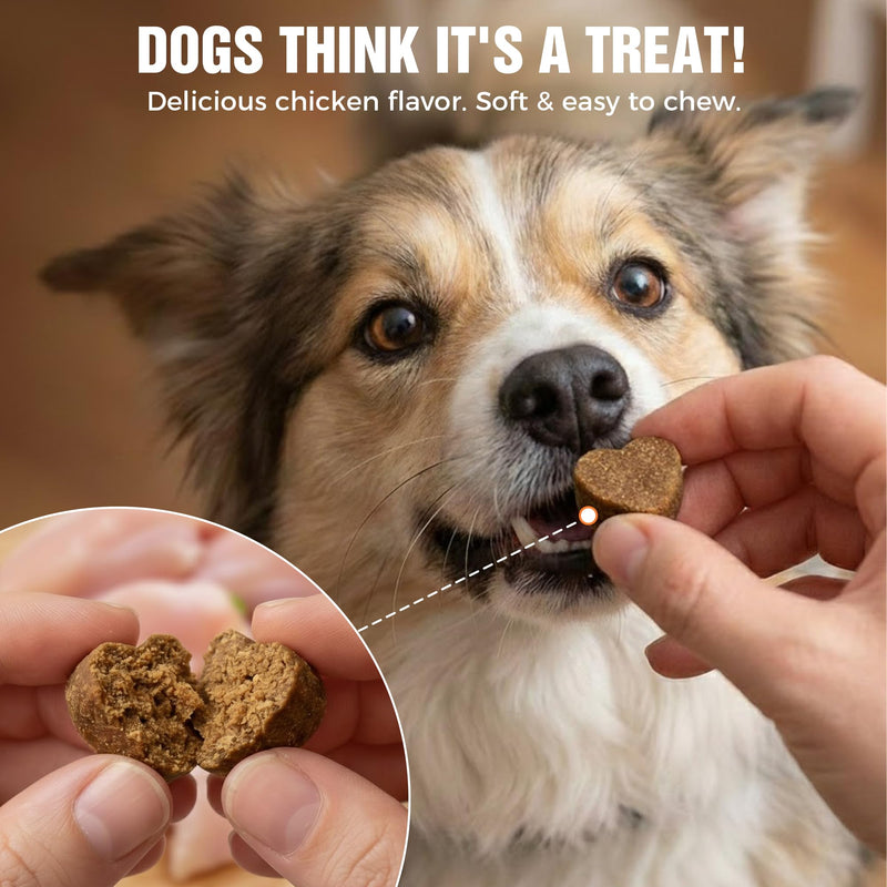8-in-1 Dog Multivitamin Soft Chews - Glucosamine for Joint Support, Probiotics for Gut Health, Omega-3 for Skin and Coat - Daily Health Supplement for All Breeds