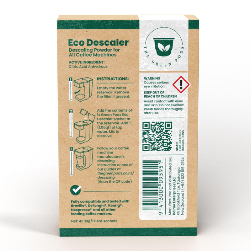 Eco Descaler - Coffee Machine Descaler Compatible With Nespresso, Keurig, Breville, DeLonghi, And All Others - Descaling Powder
