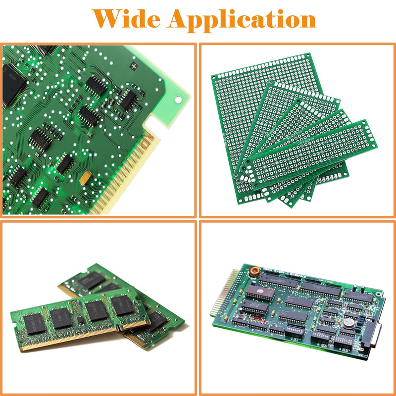 48PCS Double Sided PCB Board Kit for DIY Soldering and Electronic Project Circuit Boards Prototype Boards Compatible with Arduino Kits, 2.54mm Male and Female Header Connector 48pcs