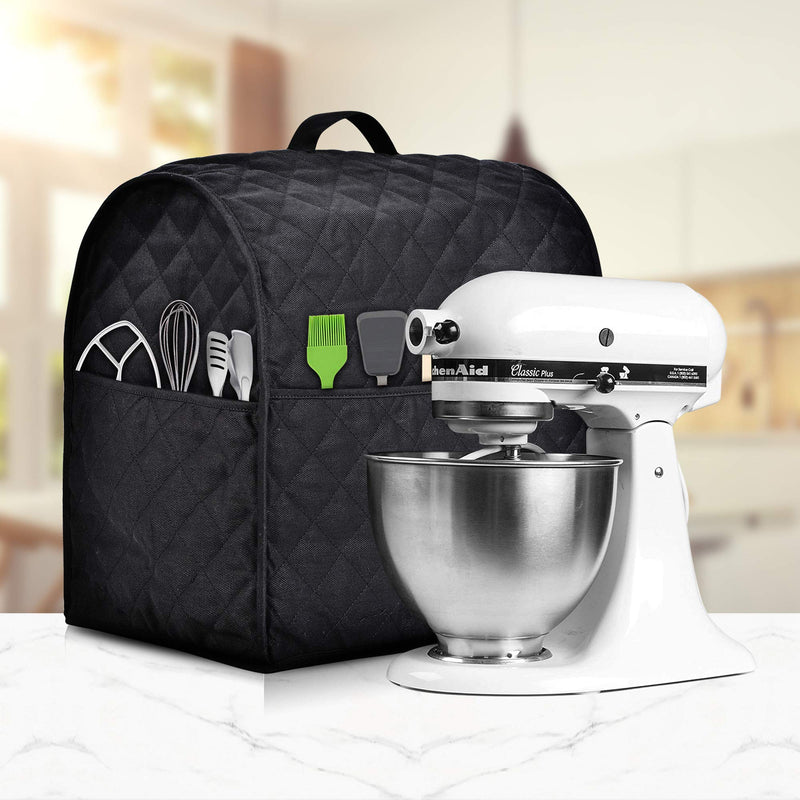 Stand Mixer Cover compatible with Kitchenaid Mixer, Fits All Tilt Head & Bowl Lift Models,Fine, Soft, Not Easy to Fade, Not Easy To Pilling. (Fits for 4.5-Quart and All 5-Quart, Black) Fits for 4.5-Quart and All 5-Quart